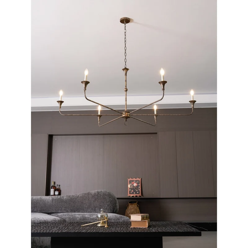 Kaarslamp Kroonluchter Messing Metaal Goud Zwart Wit Nikkel Woonkamer Eetkamer 5 6 Armen Hanglamp Vintage Kaarsenkroonluchter | Sansoti