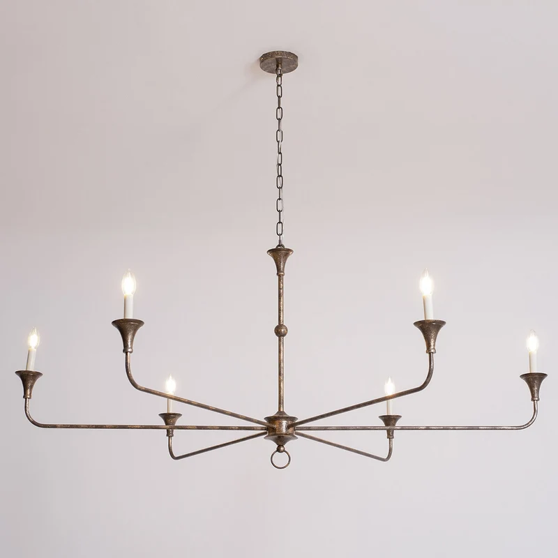 Kaarslamp Kroonluchter Messing Metaal Goud Zwart Wit Nikkel Woonkamer Eetkamer 5 6 Armen Hanglamp Vintage Kaarsenkroonluchter | Sansoti