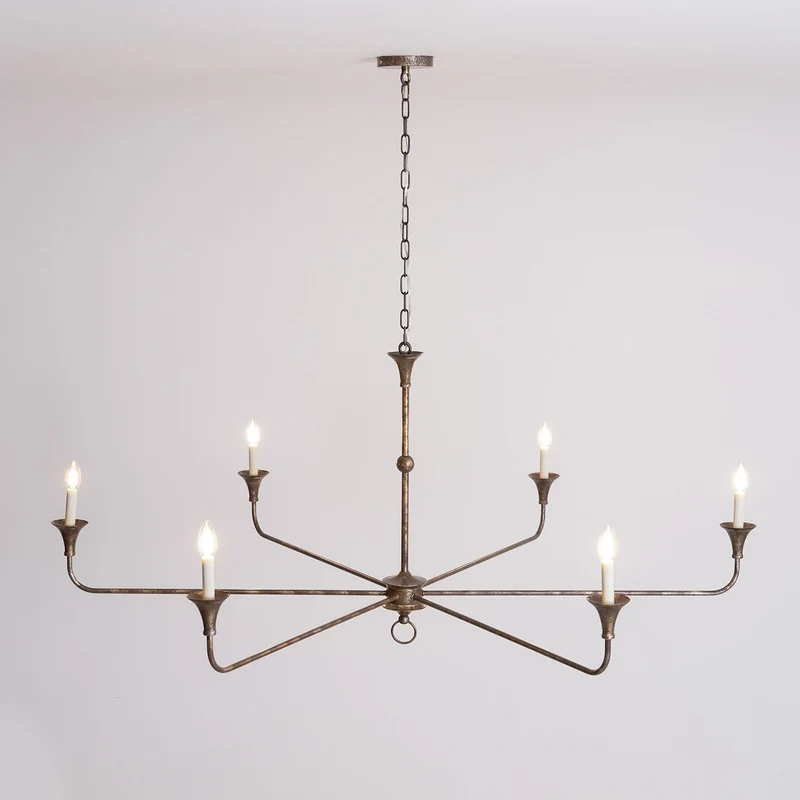 Kaarslamp Kroonluchter Messing Metaal Goud Zwart Wit Nikkel Woonkamer Eetkamer 5 6 Armen Hanglamp Vintage Kaarsenkroonluchter | Sansoti