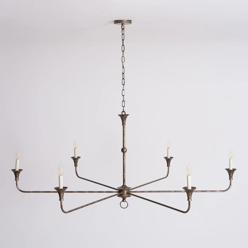 Kaarslamp Kroonluchter Messing Metaal Goud Zwart Wit Nikkel Woonkamer Eetkamer 5 6 Armen Hanglamp Vintage Kaarsenkroonluchter | Sansoti