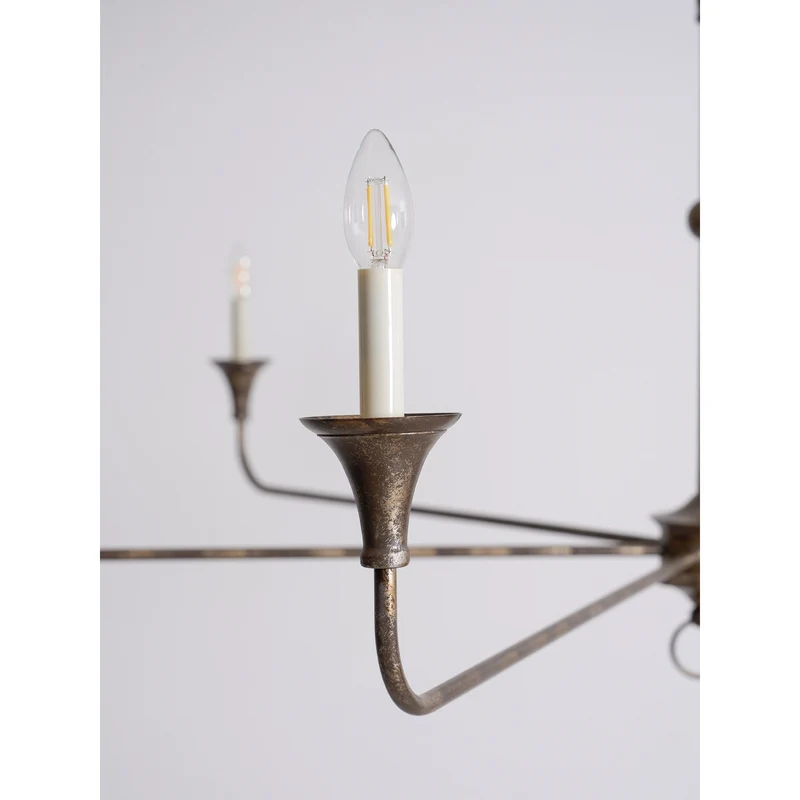Kaarslamp Kroonluchter Messing Metaal Goud Zwart Wit Nikkel Woonkamer Eetkamer 5 6 Armen Hanglamp Vintage Kaarsenkroonluchter | Sansoti
