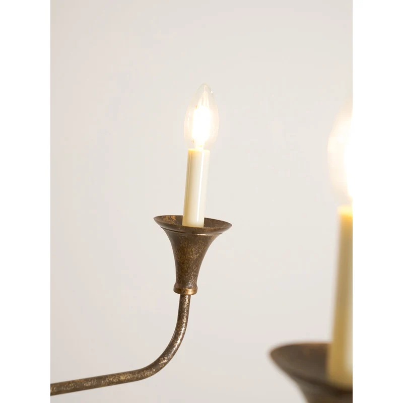 Kaarslamp Kroonluchter Messing Metaal Goud Zwart Wit Nikkel Woonkamer Eetkamer 5 6 Armen Hanglamp Vintage Kaarsenkroonluchter | Sansoti