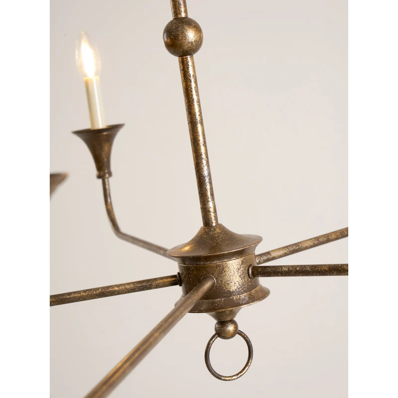 Kaarslamp Kroonluchter Messing Metaal Goud Zwart Wit Nikkel Woonkamer Eetkamer 5 6 Armen Hanglamp Vintage Kaarsenkroonluchter | Sansoti
