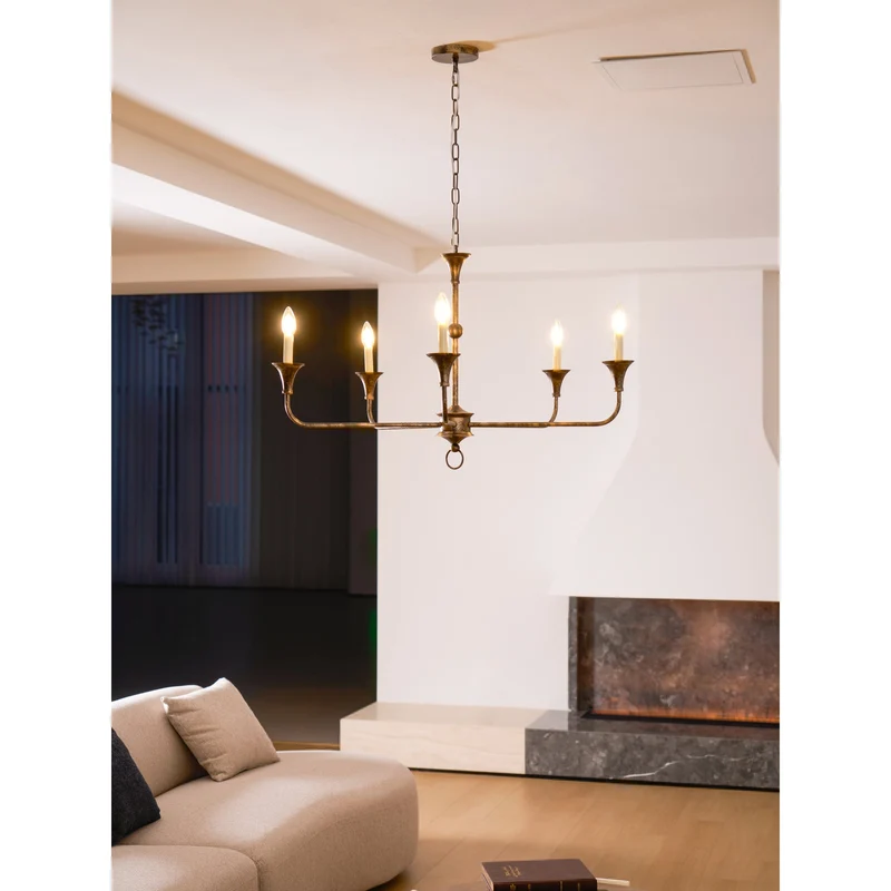 Kaarslamp Kroonluchter Messing Metaal Goud Zwart Wit Nikkel Woonkamer Eetkamer 5 6 Armen Hanglamp Vintage Kaarsenkroonluchter | Sansoti