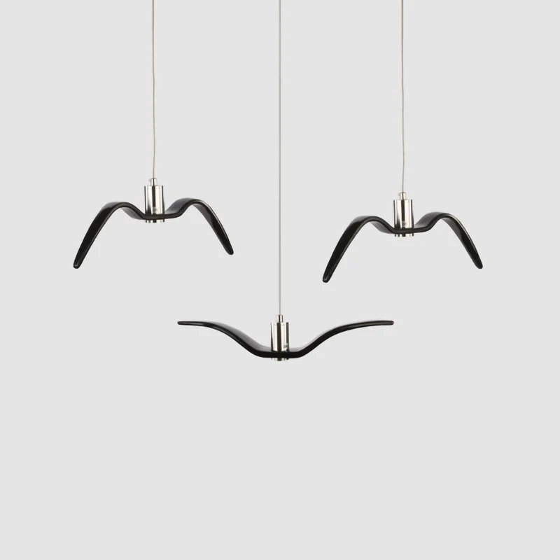 Hanglamp LED Vogeldesign Resin Aluminium Wit Zwart 3000K 4000K 6000K Woonkamer Pendellamp Minimalistisch Organisch Plafondlamp | Sansoti