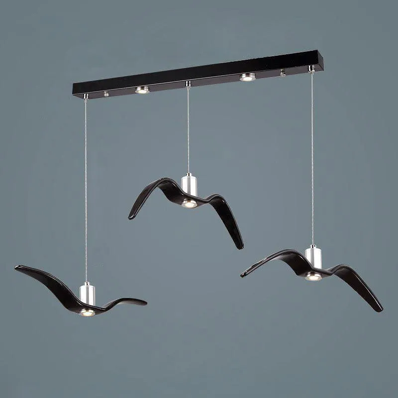 Hanglamp LED Vogeldesign Resin Aluminium Wit Zwart 3000K 4000K 6000K Woonkamer Pendellamp Minimalistisch Organisch Plafondlamp | Sansoti