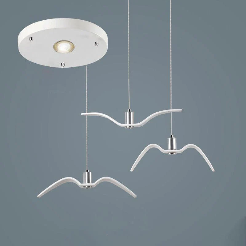 Hanglamp LED Vogeldesign Resin Aluminium Wit Zwart 3000K 4000K 6000K Woonkamer Pendellamp Minimalistisch Organisch Plafondlamp | Sansoti