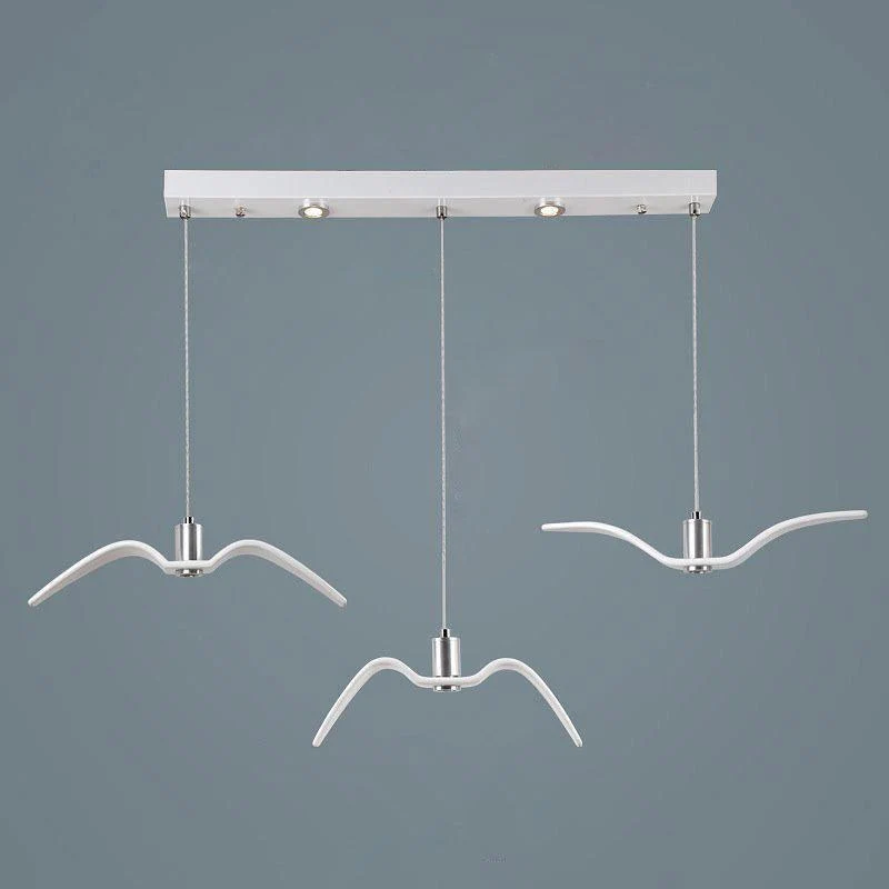 Hanglamp LED Vogeldesign Resin Aluminium Wit Zwart 3000K 4000K 6000K Woonkamer Pendellamp Minimalistisch Organisch Plafondlamp | Sansoti