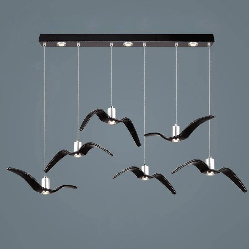 Hanglamp LED Vogeldesign Resin Aluminium Wit Zwart 3000K 4000K 6000K Woonkamer Pendellamp Minimalistisch Organisch Plafondlamp | Sansoti