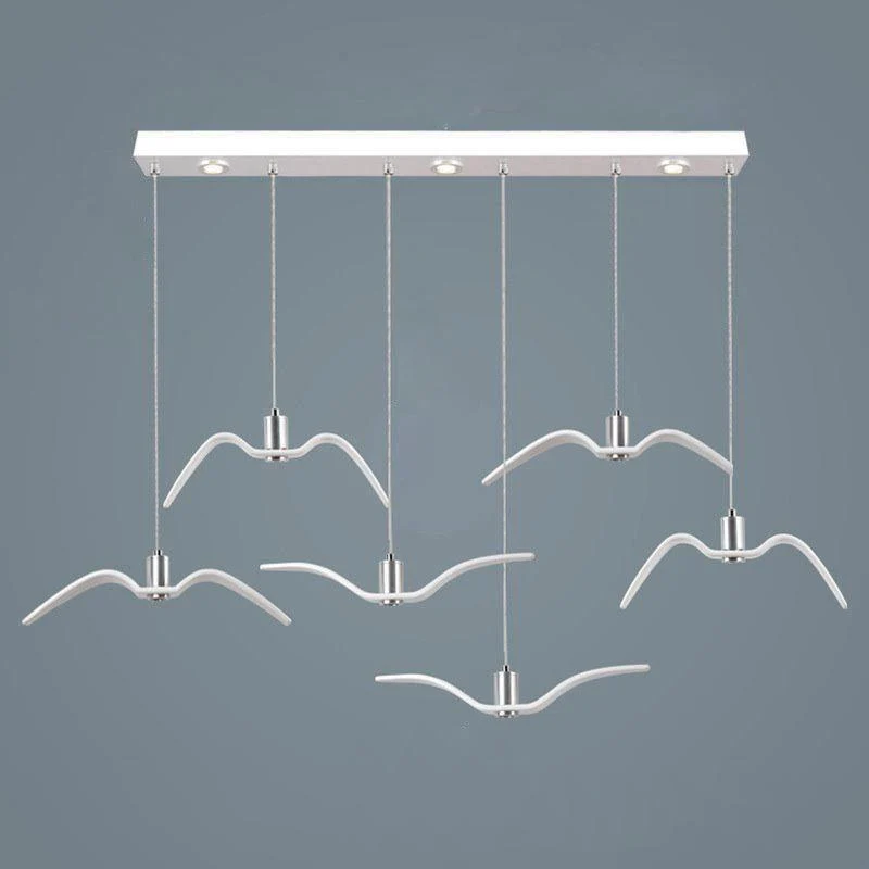 Hanglamp LED Vogeldesign Resin Aluminium Wit Zwart 3000K 4000K 6000K Woonkamer Pendellamp Minimalistisch Organisch Plafondlamp | Sansoti