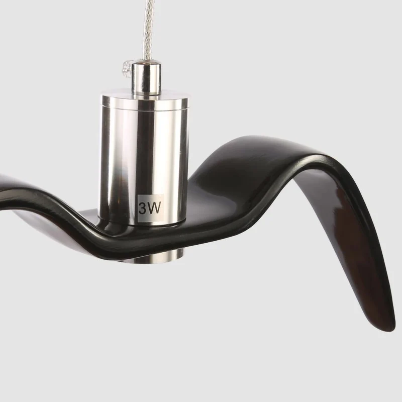 Hanglamp LED Vogeldesign Resin Aluminium Wit Zwart 3000K 4000K 6000K Woonkamer Pendellamp Minimalistisch Organisch Plafondlamp | Sansoti