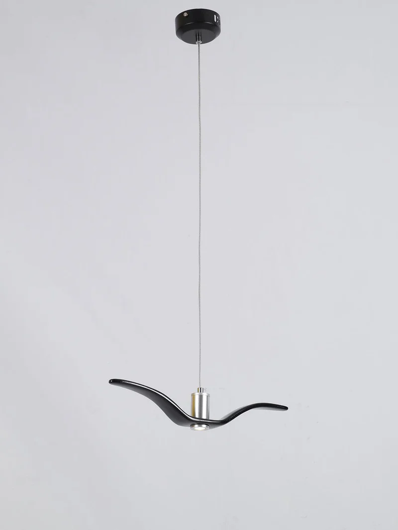 Hanglamp LED Vogeldesign Resin Aluminium Wit Zwart 3000K 4000K 6000K Woonkamer Pendellamp Minimalistisch Organisch Plafondlamp | Sansoti
