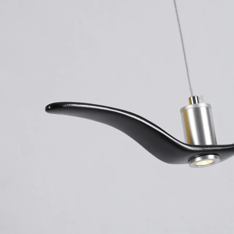 Hanglamp LED Vogeldesign Resin Aluminium Wit Zwart 3000K 4000K 6000K Woonkamer Pendellamp Minimalistisch Organisch Plafondlamp | Sansoti