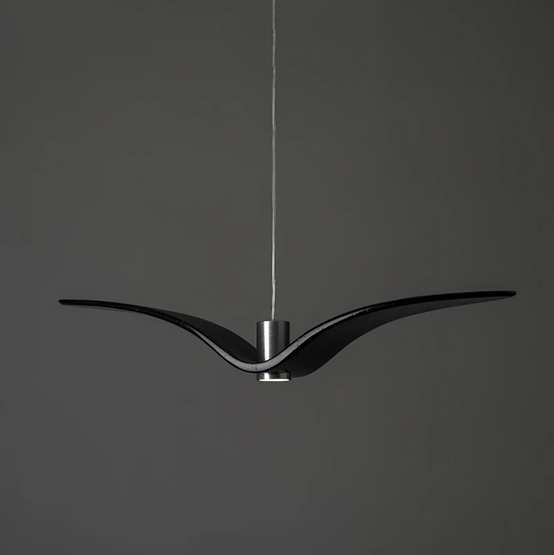 Hanglamp LED Vogeldesign Resin Aluminium Wit Zwart 3000K 4000K 6000K Woonkamer Pendellamp Minimalistisch Organisch Plafondlamp | Sansoti