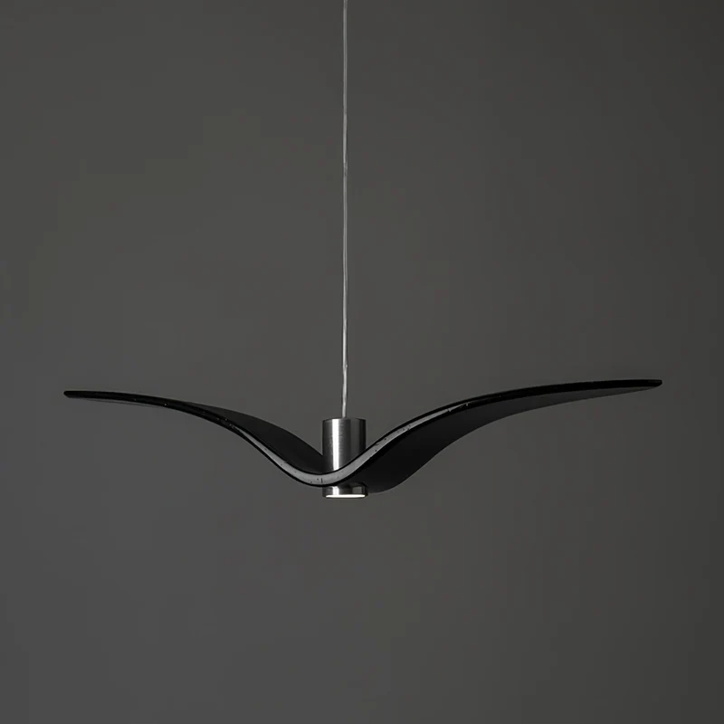 Hanglamp LED Vogeldesign Resin Aluminium Wit Zwart 3000K 4000K 6000K Woonkamer Pendellamp Minimalistisch Organisch Plafondlamp | Sansoti