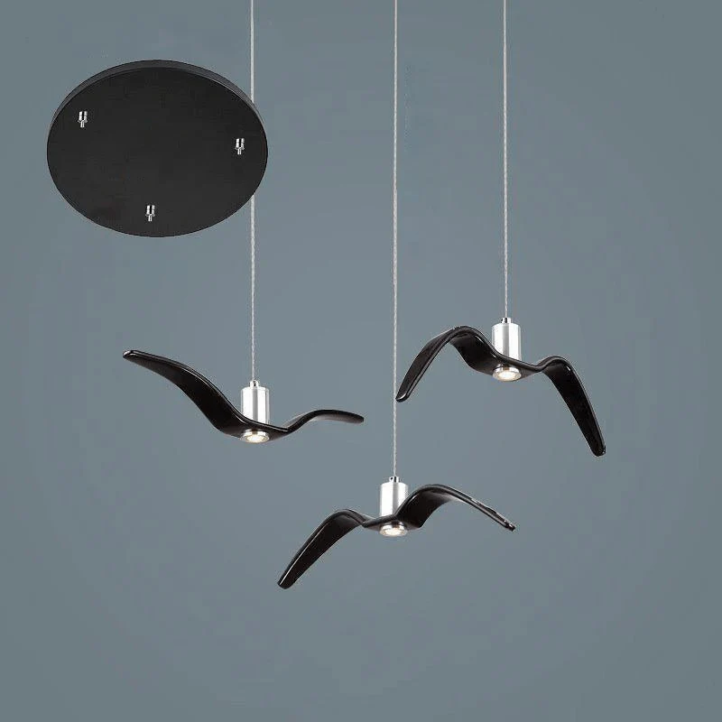 Hanglamp LED Vogeldesign Resin Aluminium Wit Zwart 3000K 4000K 6000K Woonkamer Pendellamp Minimalistisch Organisch Plafondlamp | Sansoti