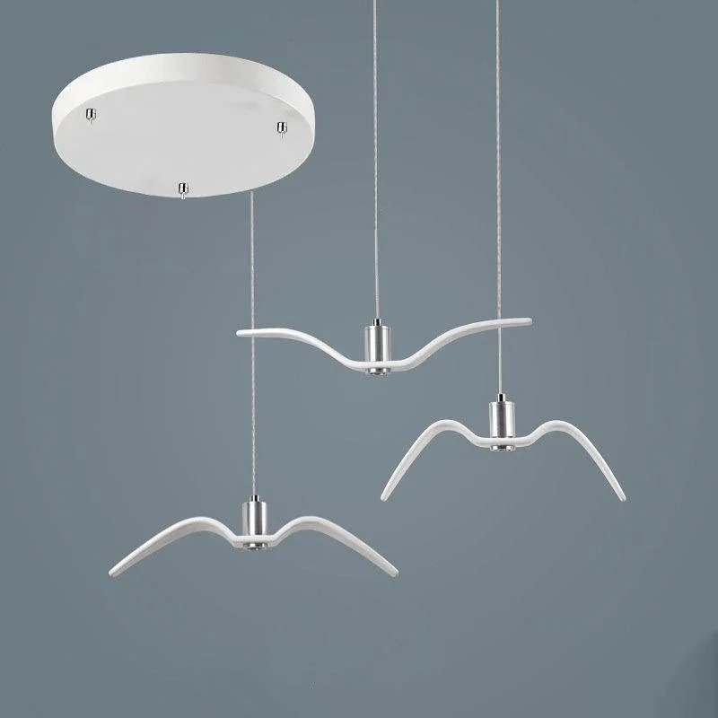 Hanglamp LED Vogeldesign Resin Aluminium Wit Zwart 3000K 4000K 6000K Woonkamer Pendellamp Minimalistisch Organisch Plafondlamp | Sansoti
