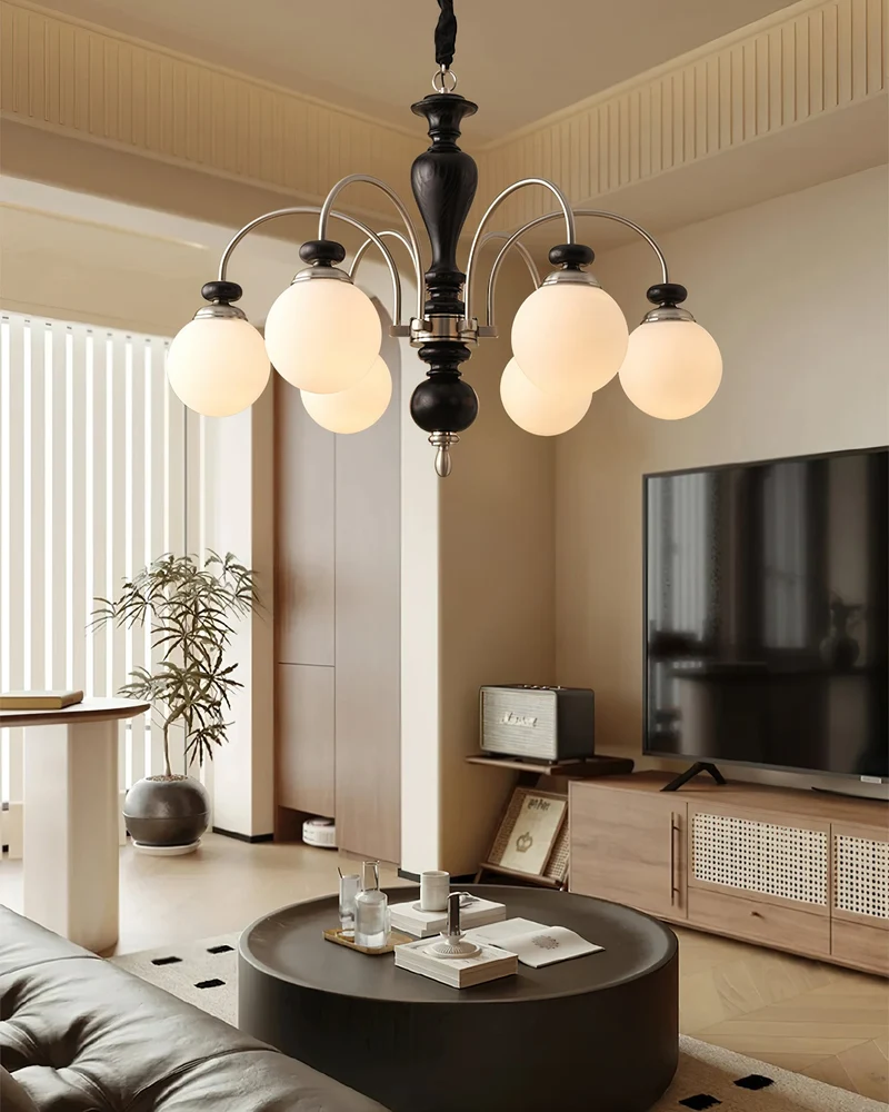 Hanglamp Industrieel 8 Armen Walnootkleur Goud Woonkamer Eetkamer Spinlamp Vintage Pendellamp Plafondlamp Verstelbaar | Sansoti