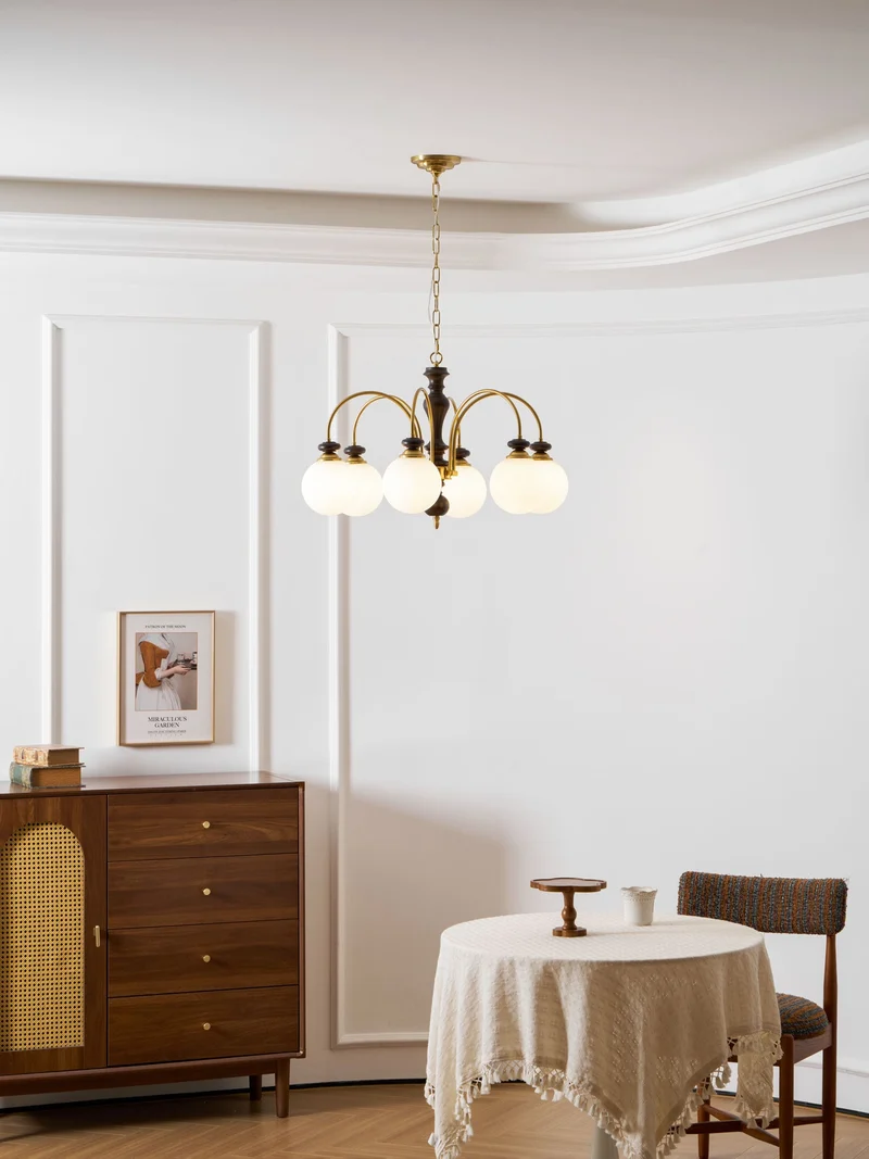 Hanglamp Industrieel 8 Armen Walnootkleur Goud Woonkamer Eetkamer Spinlamp Vintage Pendellamp Plafondlamp Verstelbaar | Sansoti