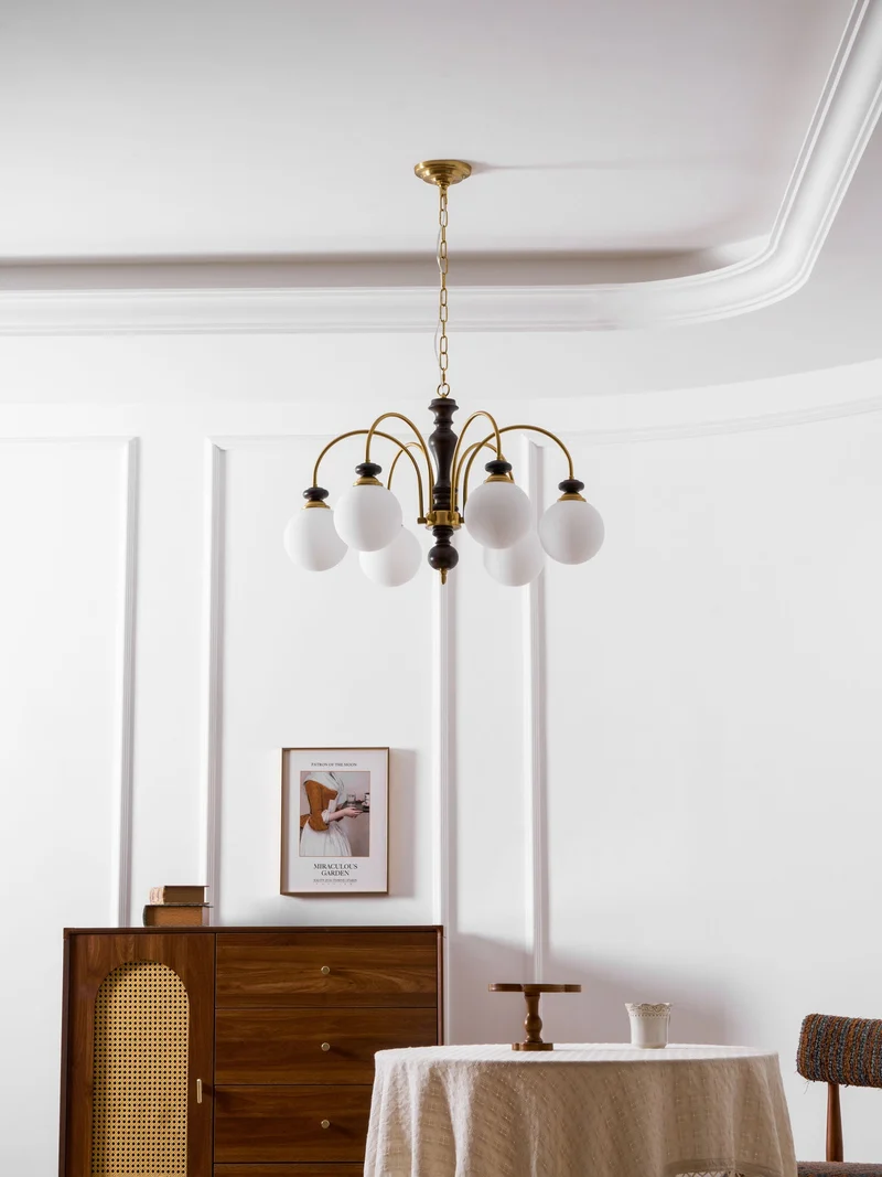 Hanglamp Industrieel 8 Armen Walnootkleur Goud Woonkamer Eetkamer Spinlamp Vintage Pendellamp Plafondlamp Verstelbaar | Sansoti