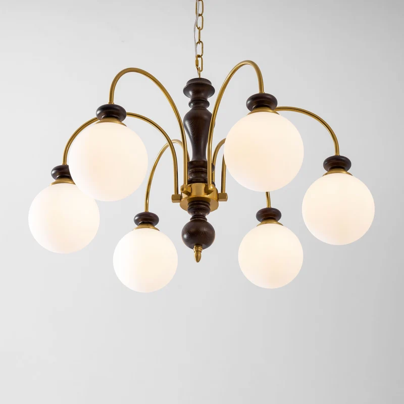 Hanglamp Industrieel 8 Armen Walnootkleur Goud Woonkamer Eetkamer Spinlamp Vintage Pendellamp Plafondlamp Verstelbaar | Sansoti