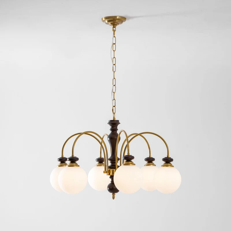 Hanglamp Industrieel 8 Armen Walnootkleur Goud Woonkamer Eetkamer Spinlamp Vintage Pendellamp Plafondlamp Verstelbaar | Sansoti
