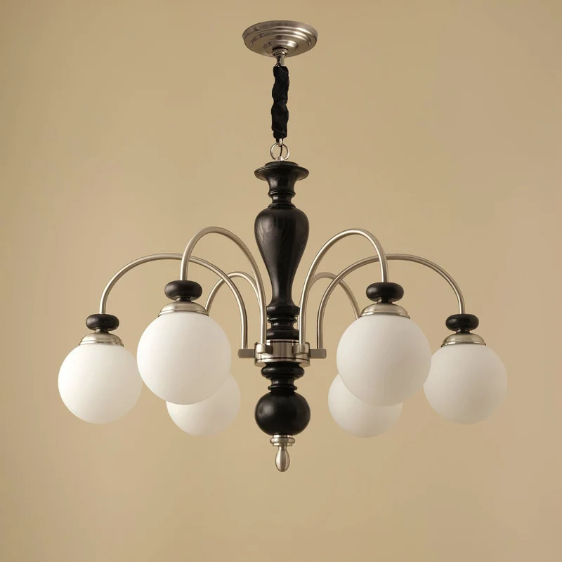 Hanglamp Industrieel 8 Armen Walnootkleur Goud Woonkamer Eetkamer Spinlamp Vintage Pendellamp Plafondlamp Verstelbaar | Sansoti
