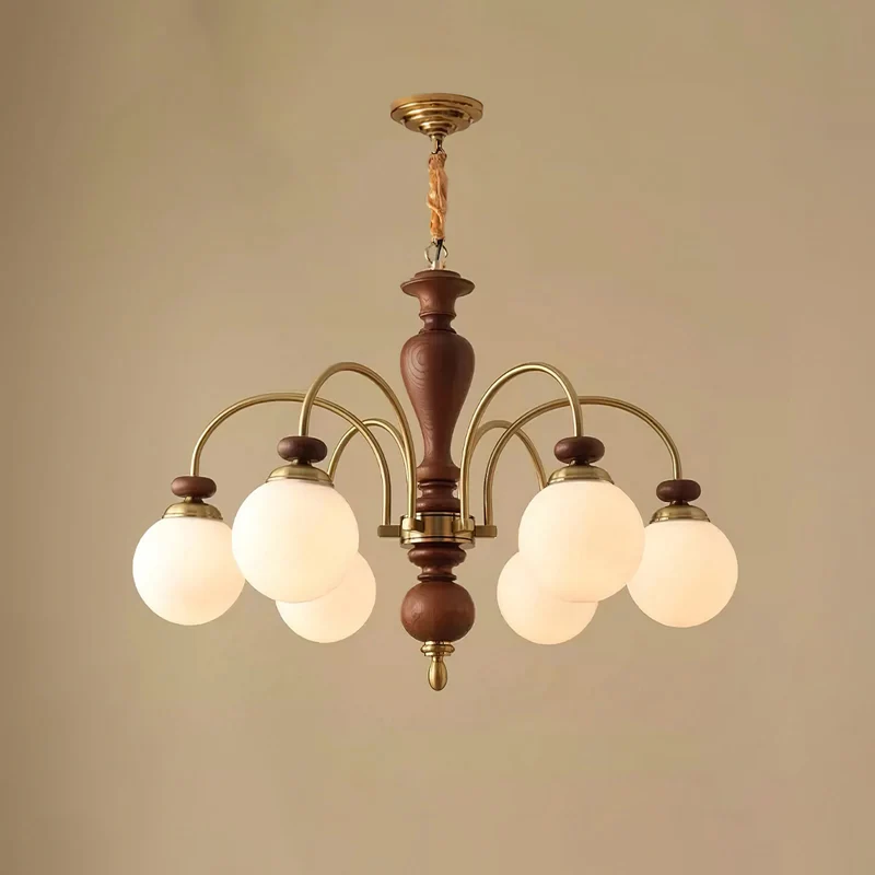 Hanglamp Industrieel 8 Armen Walnootkleur Goud Woonkamer Eetkamer Spinlamp Vintage Pendellamp Plafondlamp Verstelbaar | Sansoti