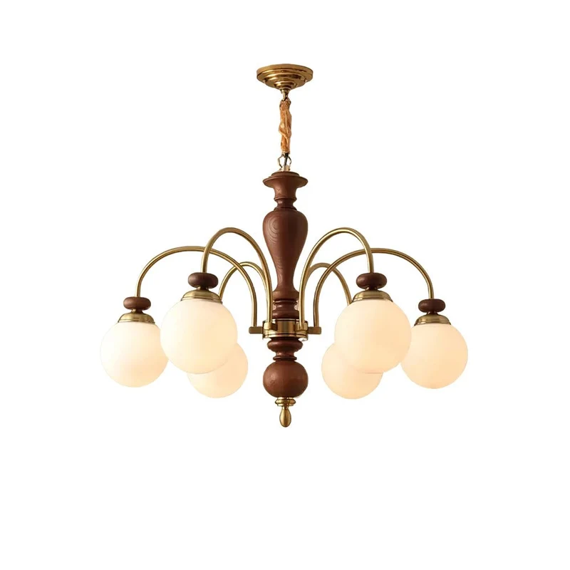 Hanglamp Industrieel 8 Armen Walnootkleur Goud Woonkamer Eetkamer Spinlamp Vintage Pendellamp Plafondlamp Verstelbaar | Sansoti