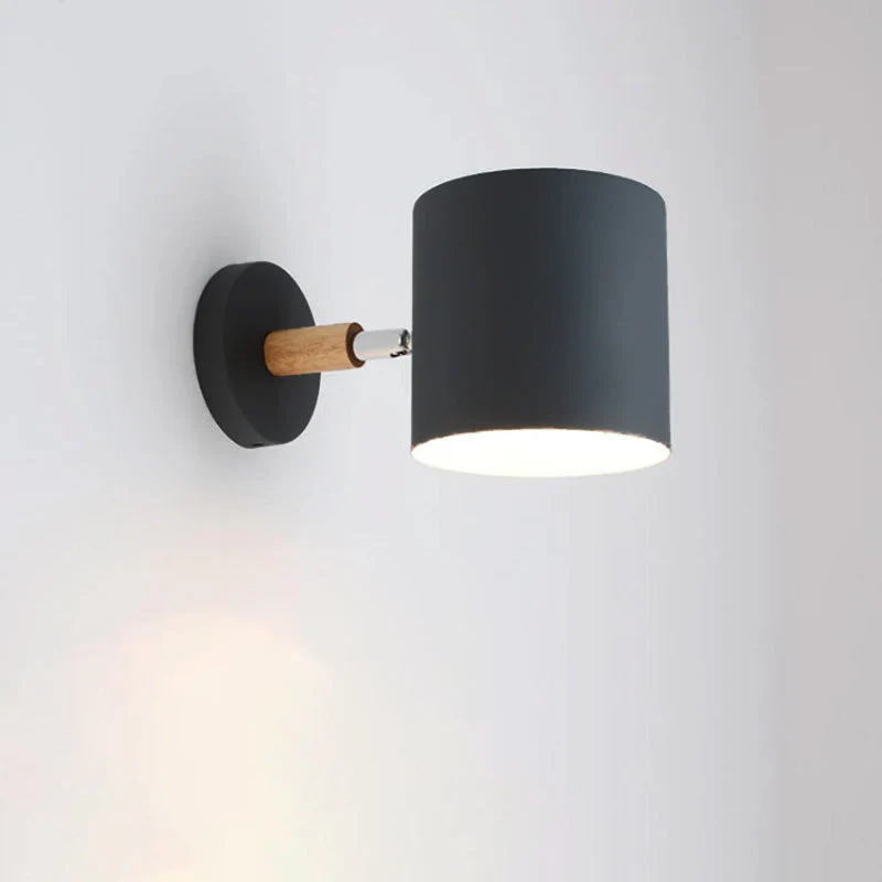 Wandlamp Metaal Hout Verstelbaar Slaapkamer Woonkamer Scandinavisch Macaronkleur E27 Bedlamp Muurlamp | Sansoti