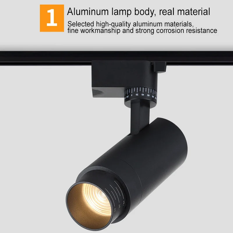 Railverlichting LED Aluminium Zwart Wit 3-5 Spots Woonkamer Keuken Hal Plafond Spotlamp Railspot Ingebouwde LED Dimbaar | Sansoti