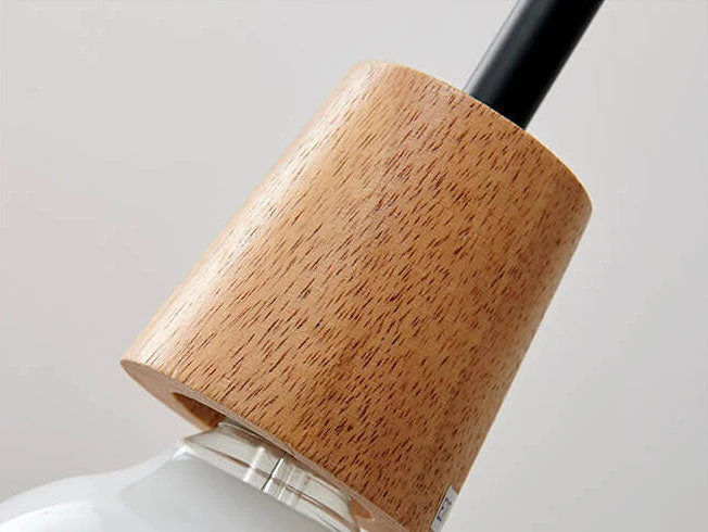 Hanglamp Glas Hout Transparant E26 Woonkamer Slaapkamer Eetkamer Pendellamp Glazen Kap Bell Cone Bowl Industrieel Retro | Sansoti