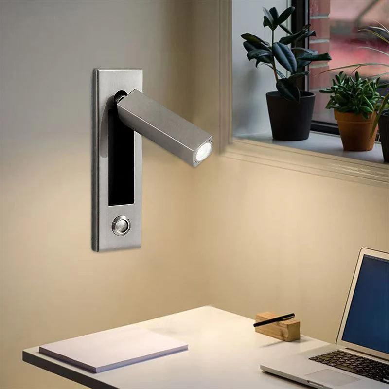 Inbouw Wandlamp Minimalistisch Metaal LED Bedlamp Slaapkamer Hal Woonkamer | Sansoti