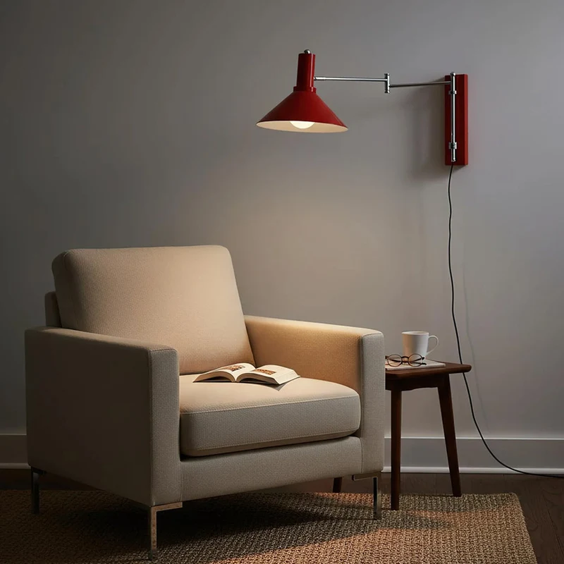 Wandlamp Zwenkbaar 360 Graden Metaal E27 Bedlamp Woonkamer Slaapkamer Modern | Sansoti