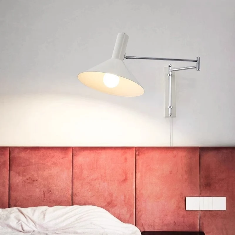 Wandlamp Zwenkbaar 360 Graden Metaal E27 Bedlamp Woonkamer Slaapkamer Modern | Sansoti