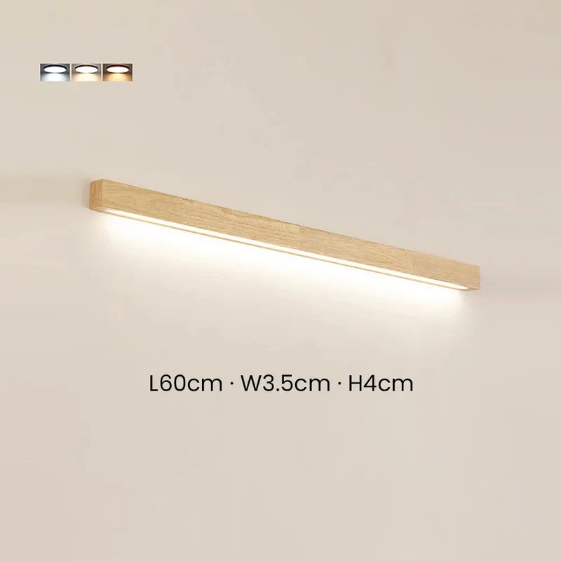 Houten Wandlamp met Spiegel LED Badkamer Slaapkamer Keuken Rond Acrylic | Sansoti
