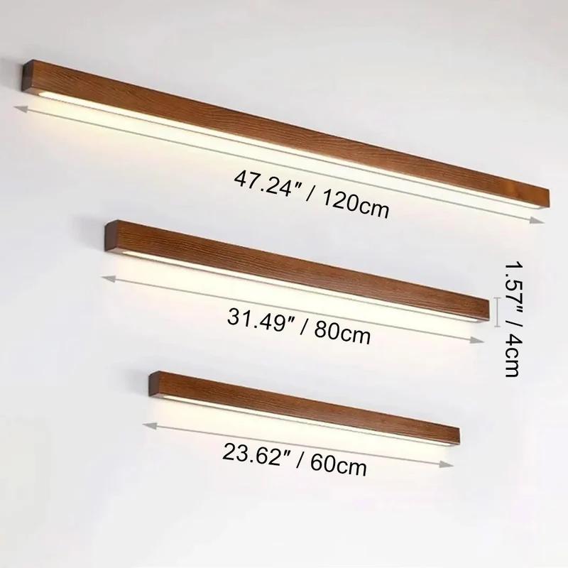 Houten Wandlamp met Spiegel LED Badkamer Slaapkamer Keuken Rond Acrylic | Sansoti