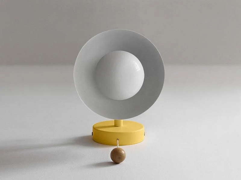 Wandlamp Bolvormig Pastel Aluminium Hout Trekschakelaar E26 Scandinavisch Woonkamer | Sansoti