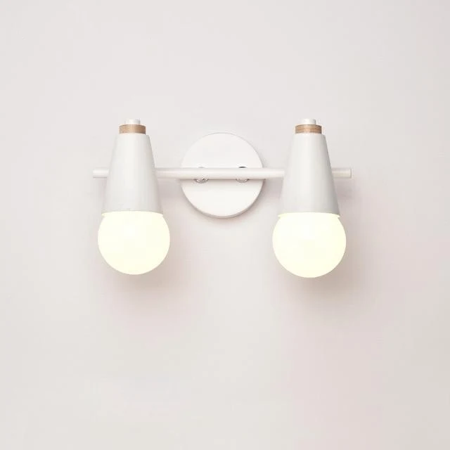 Wandlamp Metaal Hout 2 of 3 Lichts E27 Gekleurd Modern Slaapkamer Woonkamer | Sansoti