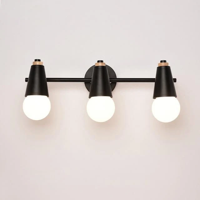 Wandlamp Metaal Hout 2 of 3 Lichts E27 Gekleurd Modern Slaapkamer Woonkamer | Sansoti