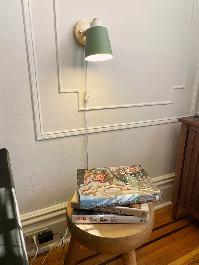 Wandlamp Hout Metaal Draaibaar E27 Leeslamp Slaapkamer Woonkamer Scandinavisch | Sansoti