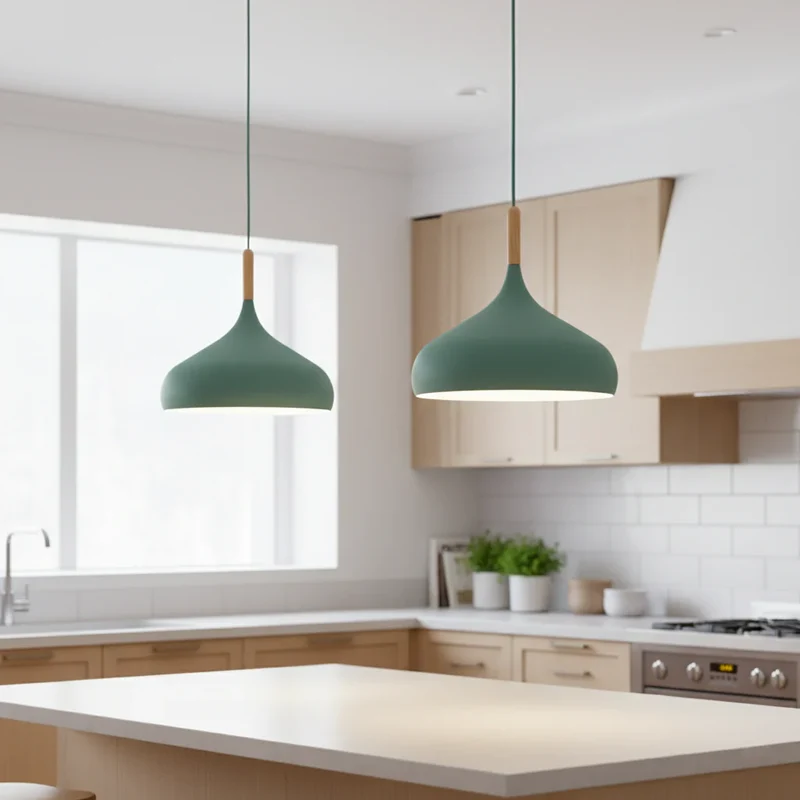Scandinavische Hanglamp Aluminium E27 Geel Groen Blauw Ø24cm | Sansoti