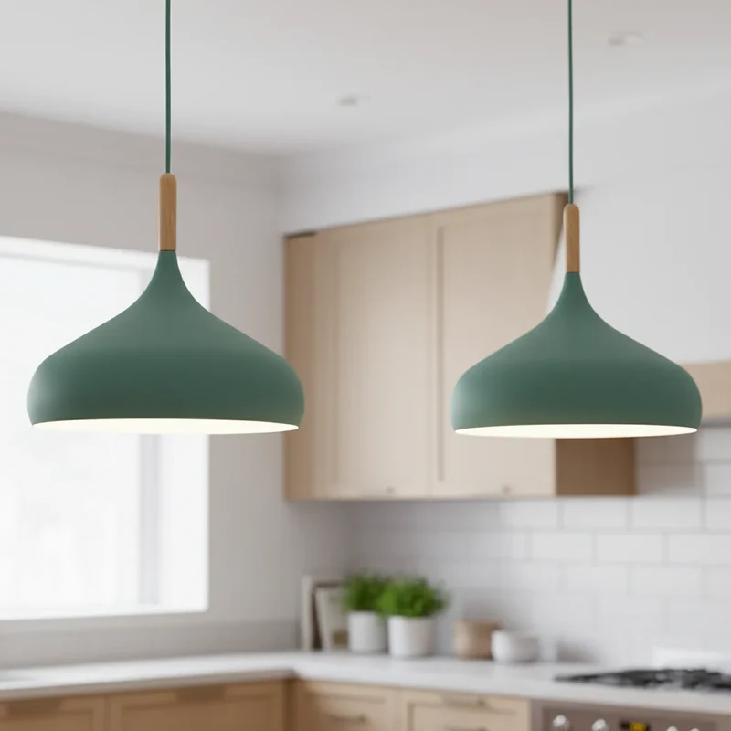 Scandinavische Hanglamp Aluminium E27 Geel Groen Blauw Ø24cm | Sansoti