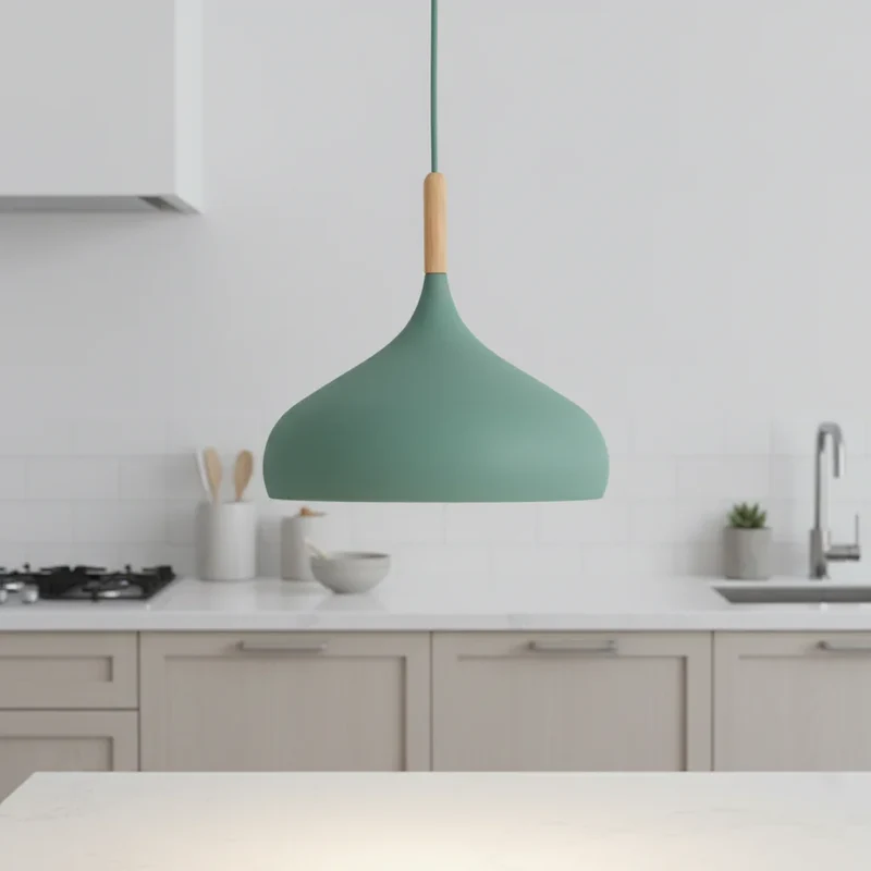 Scandinavische Hanglamp Aluminium E27 Geel Groen Blauw Ø24cm | Sansoti