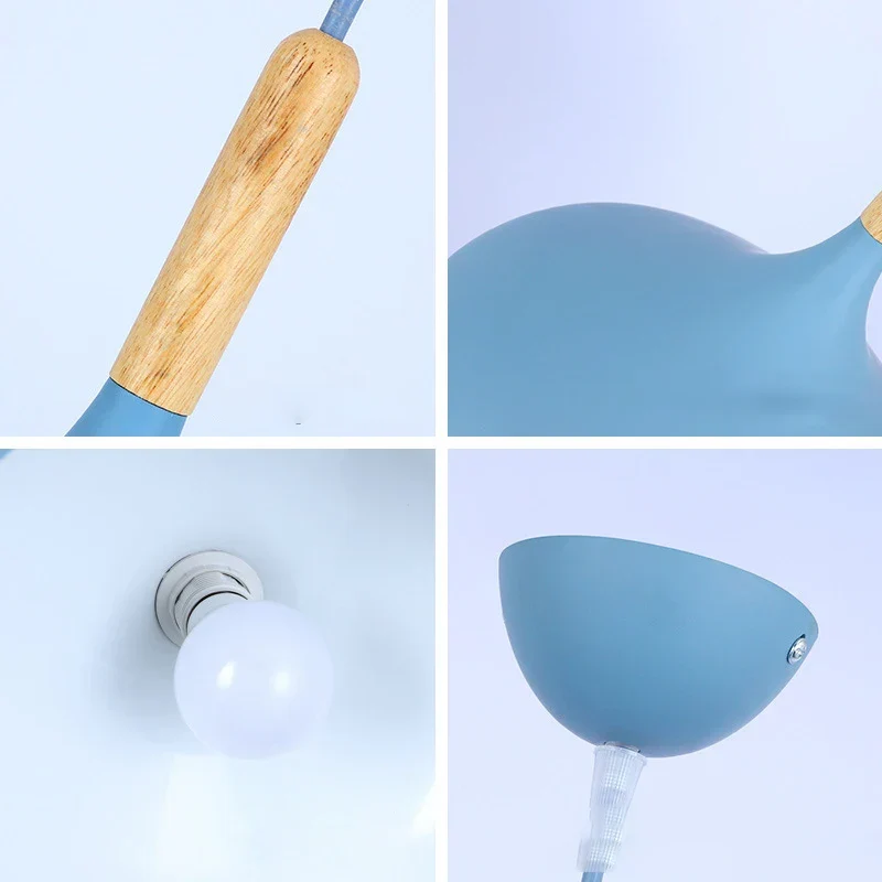 Scandinavische Hanglamp Aluminium E27 Geel Groen Blauw Ø24cm | Sansoti