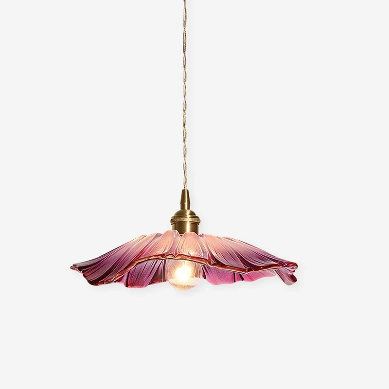 Hanglamp Bloem Glas Retro Transparant Koper E27 Vintage Keuken Eettafel | Sansoti