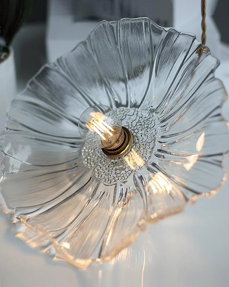 Hanglamp Bloem Glas Retro Transparant Koper E27 Vintage Keuken Eettafel | Sansoti