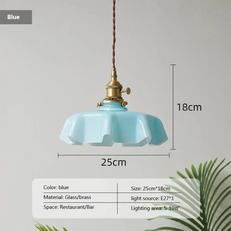 Hanglamp Messing Glas Vintage Frans Stijl Keuken Woonkamer Eettafel Pendellamp