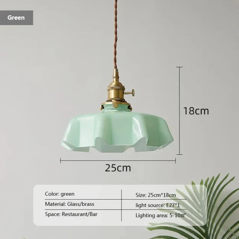 Hanglamp Messing Glas Vintage Frans Stijl Keuken Woonkamer Eettafel Pendellamp