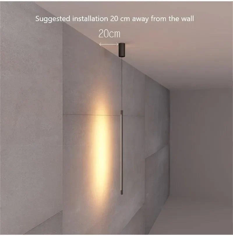 Hanglamp LED Modern Aluminium Zwart Minimalistisch Design Verstelbare Kabel | Sansoti